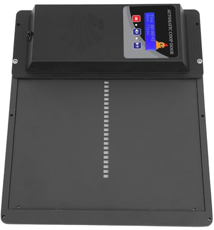 Porte Automatique de Poulailler, Ouvre-Porte de Poulailler, Ouverture Horizontale pour Ferme (Black)