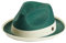 DASMARCA Florence Chapeau Fedora en paille écrasable et pliable pour homme, eméraude, Taille M