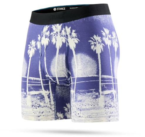 Stance In Paradise Boxer Brief - Cottonblend - Mid Support (Blau, groß)