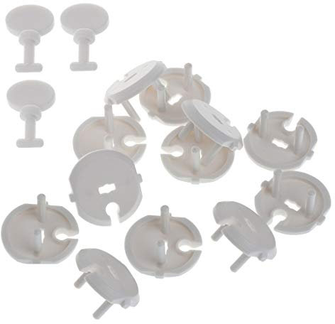 Kadagg Prise Standard Française Cache Protection et pour Clé Set Bébé Enfant de 12 Pièces Prise 3 Pièces pour Clé ABS
