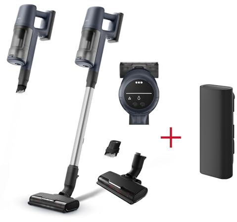 AEG 6000 Akku-Staubsauger & Zusatz Akku / 103.000 U/Min / 175.000 dPa/Digitalmotor/Kabellos/bis zu 99% Staubaufnahme/verlängerte Laufzeit/Entnehmbarer 21,6 V Akku / AP61CB21DB & ZE186