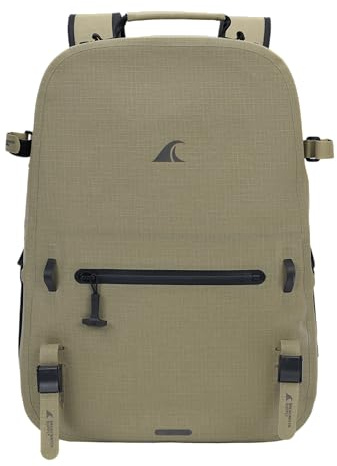 Breakwater Supply River Ute Wasserdichter Rucksack, schwimmend, tauchfähig, IP68, gepolsterter Hüftgurt und luftdichte Reißverschlüsse, 20 l