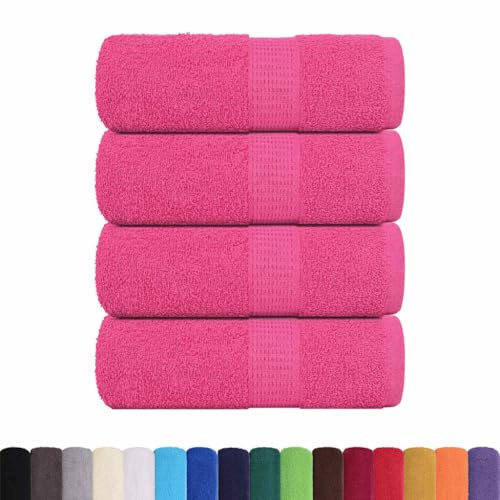 vidaXL Gästetücher FROGN 4 STK. Rosa 30x50 cm 360 g/m²