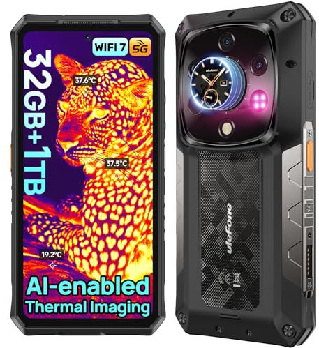 Ulefone Armor 28 ULTRA 5G Rugged Smartphone 36GB+1TB Dimensity 9300+, 10600 mAh/120W, AI Telefono con Termografia AMOLED Doppio Schermo 6,67 FHD+/120Hz, 50MP+64MP Visione Notturna, NFC/IP68/WI-FI 7