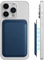LYQNIHOB 1 pcs Portafoglio Magnetico da Cellulare per iPhone con Tasca Adesiva in Pelle per Tessere, Carte e Badge - Pelle Vegana, Pratico Porta Carte di Credito Cover, Memorizza 2 Carte, blu
