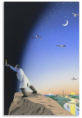 Poster, berühmter Künstler, Guy, Billout, Kunstposter, Drucke, Heimdekoration, Bild, Leinwand, Gemälde, Poster, 30 x 45 cm