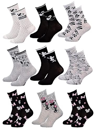 Disney Minnie lizenzierte Damensocken – verschiedene Packformate – Sneakers, Quarter oder Halbsocken – Mehrheit Baumwolle 36-41 – Geschenkbox