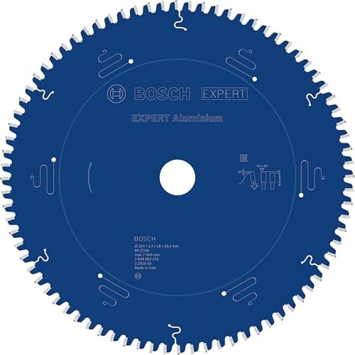 Bosch 1x EXPERT Aluminium Corded Circular Saw Blade for Table Saw | for Aluminium, Ø 254 mm, Professional Accessory Table Corded Circular Saw