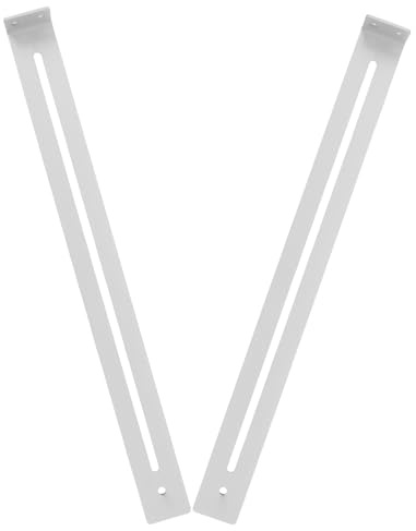 Angoily Kit de 2 Supports de Tiroir en Acier pour Réparation et Renfort de Glissières de Meubles Fixation sous Tiroir Pièces de Rechange et Bureau Installation Rapide Couleur Blanche