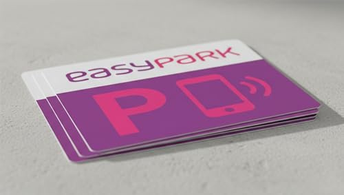 KIT 5 ADESIVI EasyPark in PVC Compatti e Resistenti Perfetti per Chi Usa l’App di Parcheggio Facili da Applicare su Vetro Interno Easy Park AUTO MOTO SCOOTER COD207