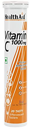 HealthAid Vitamin C 1000mg Effervescent Orange Flavour, 20 Tablets