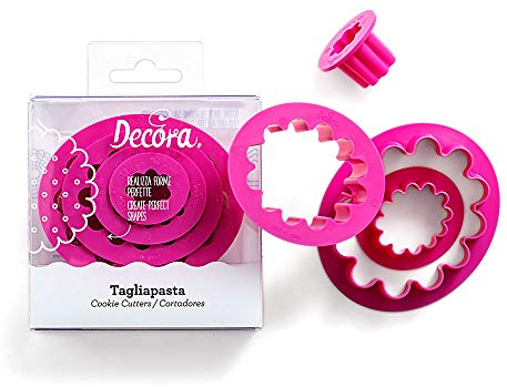 DECORA 0255308 AUSSTECHER-Set OVAL-GEWELLT, 4-TLG 1,5-3,5-5,5-9 H2,2 cm