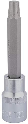 Draper 16318 1/2 Square Drive T50 TX-Star 100MM Socket Bit, Blue