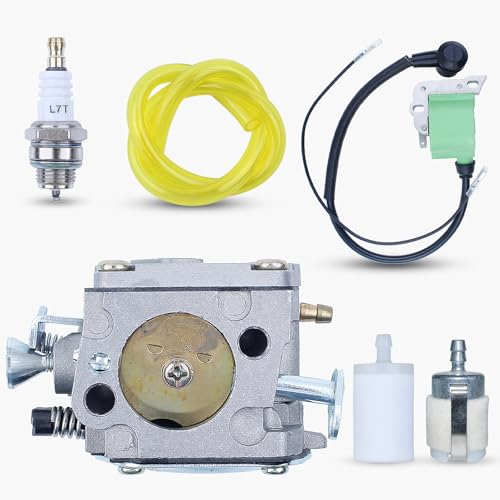 Haishine Kit de línea de filtro de combustible de bobina de encendido para carburador para Husqvarna 268 272 272XP 61 266 Motosierra # 5032803-16/5039014-01 Bujía de encendido