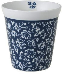 Laura Ashley - Becher ohne Henkel/Kaffeebecher/Teebecher - Sweet Allysum - Porzellan - blau/weiß - 270 ml