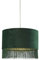 Lighting Collection Velvet Pendant Shade with Green Fringe Tassel Trim