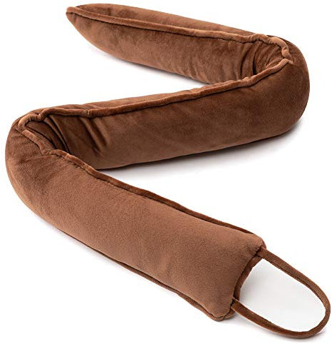 DreamQuil 36'' Door Draft Stopper - Heavy Duty Noise and Air Blocker, Under Door Seal Bottom Wind Insulation Annoying Guard for Outside Patio Exterior or Interior Doors (36 in, Brown)