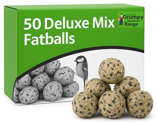 Grumpy Gardener Fat Balls - Deluxe Mix Wild Bird Fat Balls, 50 Pcs, 4kg
