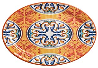 Brandani 53915 Vassoio Ovale Arancio Medicea Melamina 50x35,5 cm Colore Arancio