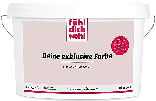 derendo Fühl Dich Wohl Farbe rot, matte Wandfarbe 10L, hohe Deckkraft