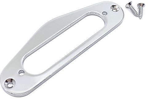 Mounting Ring With Screws For Fender Telecaster Single Coil Neck Pickup - Chrome
