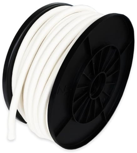 Corda elastica Bianca 25 m - Qualità PRO TECPLAST 9SW - Cavo per teloni con diametro 9 mm