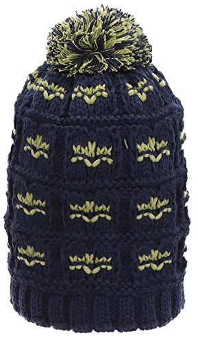 Sterntaler Baby Jungen Bommelmütze Mit Strukturmuster - Gefüttert Mit Baumwollfleece, Marine, Größe 45
