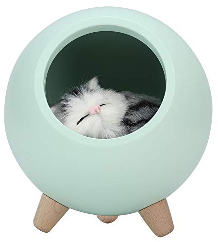 USB Wiederaufladbares Nachtlicht Katze Haus Lampe Süßes Kätzchen Kleines Haustier Haus Atmosphäre Katze Licht Raumdekoration für Frauen Teenager Mädchen(2#)