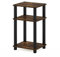 Furinno Just 3-stufiger Turn-N-Tube-Beistelltisch, 1er-Pack, Amber Pine/Schwarz