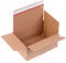 smiley pack 60 Stück Automatikboden Karton 230 x 165 x 115 mm Fix Aufrichtekarton mit Selbstklebeverschluss und Aufreißfaden Versandschachtel Versandkarton Verpackungskarton Versandbox