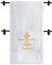 Stickerei Rein Tauftuch,Taufe Handtuch, Baby,Taufe Decke, mit Namen und Datum gestickt, Orthodoxes Kreuz (Glitzer Gold 140x70cm)