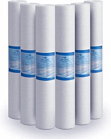 Filtre à sédiments 20 pouces 10 microns Ultrafiltration Swan. Élimine le sable, la boue, les particules de rouille et les impuretés suspendues jusqu'à 10 microns en polypropylène 6 pièces