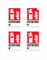 Adesivi Estintore numerabili - 4 cartelli adesivi misura piccola: 10x15 cm, in PVC vinile morbido, con pittogramma segnaletica di sicurezza simbolo estintore. 4 pz