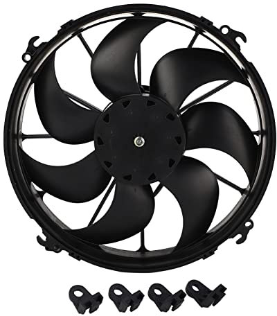 Aramox Ventilador de Refrigeración para Aire Acondicionado de Coche para Autobuses, Camiones, Ventilador de Aire de Refrigeración de Coche de 24 V, 7 Aspas, Disipación de Calor de