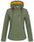 Damen Softshelljacke mit abnehmbarer Kapuze Übergangsjacke Windbreaker #ankerglutfreude, oliv, 36
