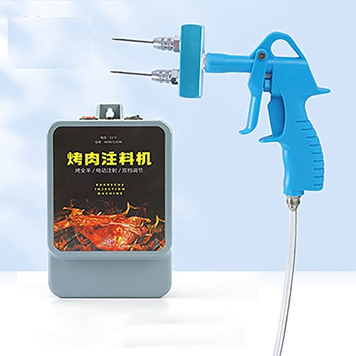 Jieotwice Machine D'injection électrique, Machine à Marinade, Seringue à Saveur Haute Pression de Saumure, Adaptée Au Barbecue/marinade(Aiguille double)
