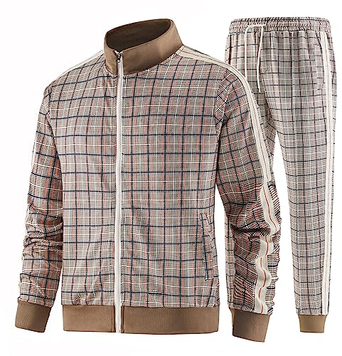 W JIANWANG Herren Jogginganzug Trainingsanzug Sportanzug Fußball Sporthose für Gym Tracksuit Atmungsaktiv Hausanzug JW-2301-L