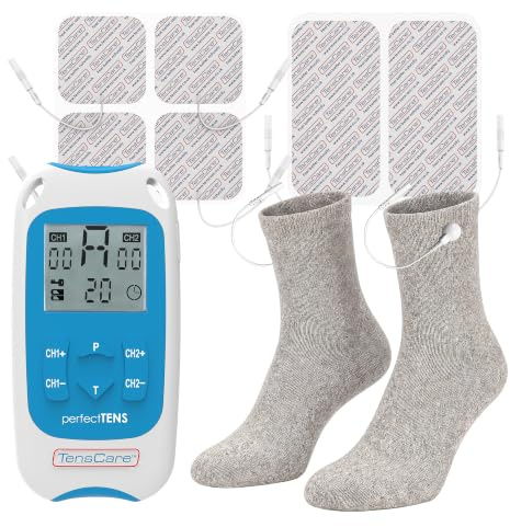 TensCare Perfect TENS with Foot Pain Relief Sock for Arthritis | TENS device with conductive sock for targeted relief from foot pain, arthritis, swelling and everyday discomfort.