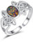 KINGWHYTE Keltische Ringe für Frauen 925 Sterling Silber Einstellbare Opal Ringe Daumen Ring Opal Schmuck Geschenke für Frauen