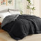 BEDSURE Bettdecke 135x200 Ganzjahresdecke Steppdecke - Bettdecke Ohne Bezug 135x200cm 300GSM - 4 Jahreszeiten Bettdecken Wende Schwarz/Grau, Weiche Warm Duvet Schlafdecke für Allergiker