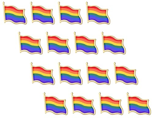 20 Stück Pride Pin LGBT Pins Anstecker Regenbogen Broschen Pride Pins Regenbogen Broschen Homosexuell Stolz Broschen Progress Flag Anstecknadel für Männer Frauen Kleidung Und Taschen