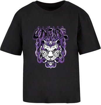 Miss Tee Damen Always On Fire Tee Black, S