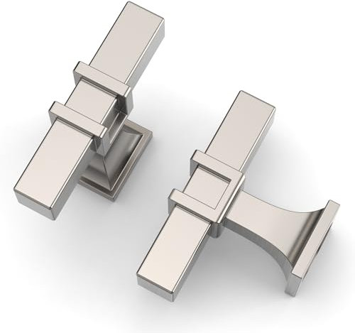 Coinkoly 10 Pack Satin Nickel Cabinet Knobs - Single Hole Drawer Knobs for Kitchen Cupboard UK0012