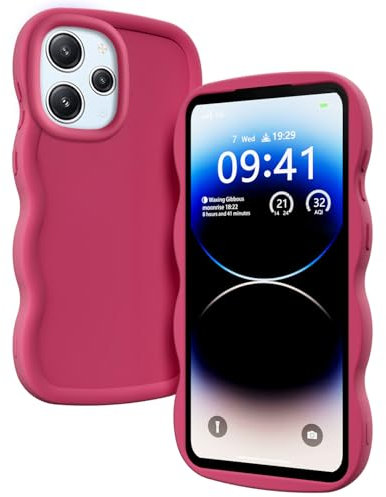 PanXCase Coque pour Samsung Galaxy A50 / A50s / A30s - Étui Silicone Désign Ondulé Cute, Légère Fine Souple Femmes Filles Antichoc Anti-Rayure Bumper Housse (Rouge)