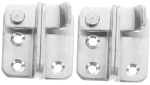 GETAJGHSD 2pcs Sliding Door Hasp Durable Door Lock Pet Gate Cabinet Door Lock Household Safety Door Latch Dog Cage Cabinet Safety Locks Household Door Lock Gate Latch Stainless Steel Silver