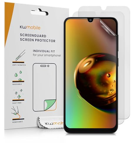 kwmobile 3X Folie matt kompatibel mit Samsung Galaxy A50 - Displayschutzfolie Schutzfolie - Displayschutz Displayfolie entspiegelt