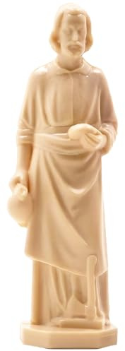 Nhemeylp St. Joseph Statue to Sell House Good Luck Items for House Transactions Home Decor Garden Decor Statues Collectible Figurines Resin St Joseph Statue Beige 8,9 cm