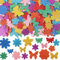 JULBEAR 200 Stücke Frühling Glitter Schaum Aufkleber Bulk Selbstklebende Bunte Blume Schmetterling Formen Schaum Aufkleber für Kunsthandwerk DIY Scrapbooking Karten Dekoration Zuhause DIY Zubehör