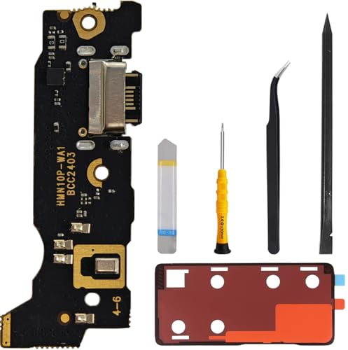 ZHUROUPU USB Ladeanschluss Dock Connector Ersatz für Xiaomi für Redmi Note 10 Pro 4G M2101K6G 2021, Typ C Dock Connector Board zur Reparatur von Kopfhöreranschluss/Mikrofon