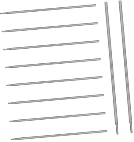 Ipetboom 10 Piezas recarga de Tinta duradera Recargas de tinta de la plantilla de la piel punto medio esquema de la plantilla del buen punto aleación de aluminio Black